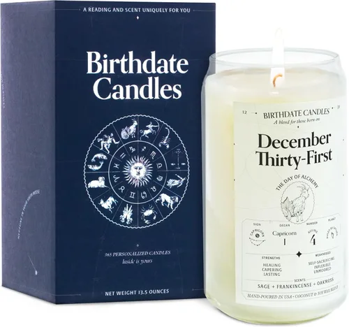 Miniatura 289 de Velas con fecha de nacimiento, 28 de octubre, velas perfumadas del zodiaco de Escorpio, regalo de cumpleaños, aroma a bergamota, canela y caoba