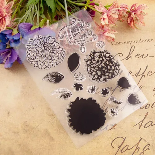 Miniatura 3 de Juegos de sellos y troqueles de silicona transparentes para hacer tarjetas, plantillas de corte para álbumes de recortes, álbum de fotos, papel