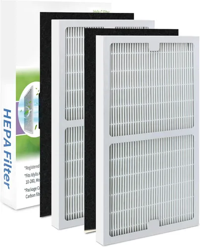 Paquete de 2 filtros C IAF-H-100C compatibles con purificadores de aire Idylis IAP-10-280 e IAP-10-200 (paquete de 2 filtros Hepa y 2 prefiltros de