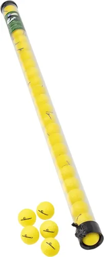 ALMOSTGOLF Palo de práctica – Tubo de pelo largo con liberación de pelota, 24 pelotas de golf de práctica de vuelo limitado incluidas – Fabricado en