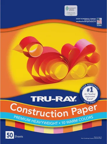 Miniatura 11 de Tru-Ray - Papel de construcción pesado, colores surtidos geniales, 9 x 12 pulgadas, 50 hojas (102942)
