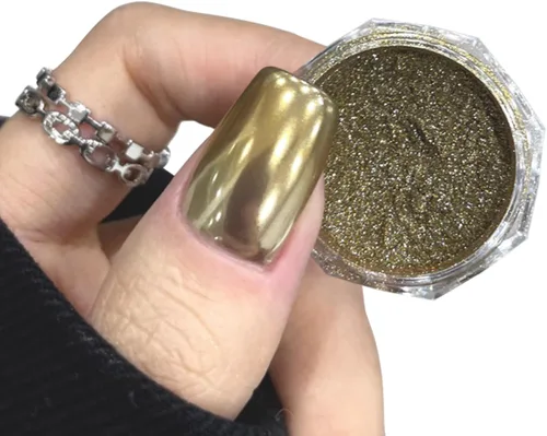 Miniatura 15 de Polvo de uñas cromado azul turquesa esmaltado efecto espejo metálico holográfico brillo polvo manicura arte pigmento accesorios para uñas de gel