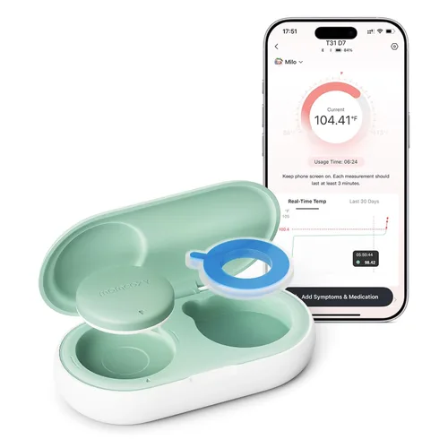Momcozy Termómetro digital portátil para bebé, termómetro inteligente preciso de grado médico, lecturas instantáneas, monitoreo en tiempo real de