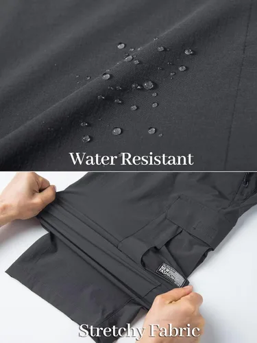 Miniatura 7 de MAGCOMSEN Pantalones cortos de entrenamiento para hombre, de secado rápido, 34, pantalones capri con bolsillos con cremallera, pantalones cortos