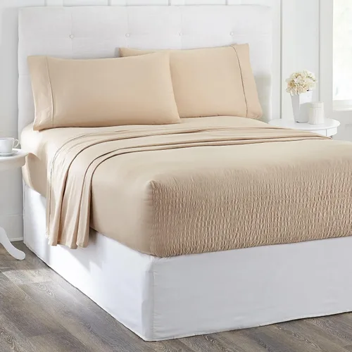 Miniatura 3 de BrylaneHome Bed Tite 300 Thread Count Sheet Set - Twin, Blue Floral