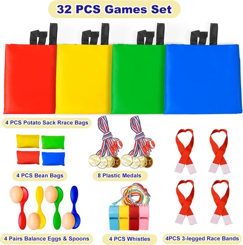 Miniatura 3 de Bolsas de carreras de sacos de patatas – Bolsas de carreras de sacos para adultos y niños, juego de lanzamiento de bolsas de frijoles, carrera