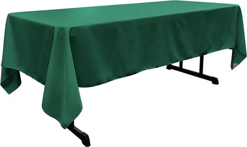 Miniatura 241 de LA Linen Mantel rectangular lavable de popelín de poliéster, resistente a las manchas y a las arrugas, cubierta de mesa 60x84, mantel de tela
