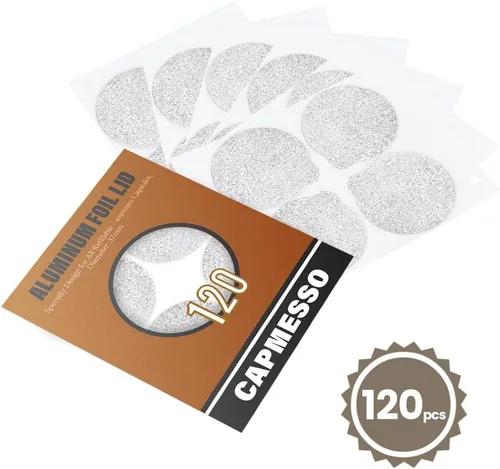 Miniatura 3 de CAPMESSO Cápsulas de café de papel de aluminio - Tapas de aluminio adhesivas de aluminio para reutilizar cápsulas originales Nespresso cápsulas
