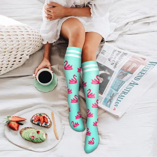 Miniatura 2 de BHINEGO Calcetines de compresión para mujeres y hombres, 7 pares de circulación de 15-20 mmHg, el mejor apoyo para atletismo, correr, ciclismo