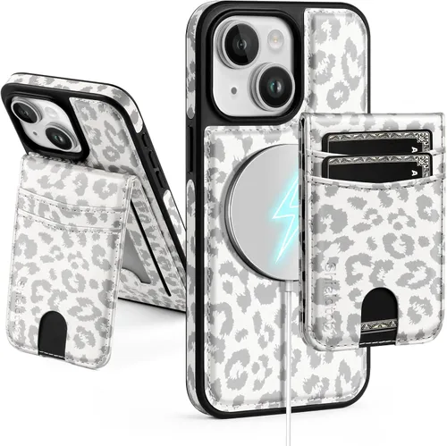 Miniatura 21 de SkyEagle Magsafe - Funda magnética 2 en 1 desmontable para iPhone 11 Pro Max con tarjetero, para mujeres y hombres, piel sintética con bloqueo RFID