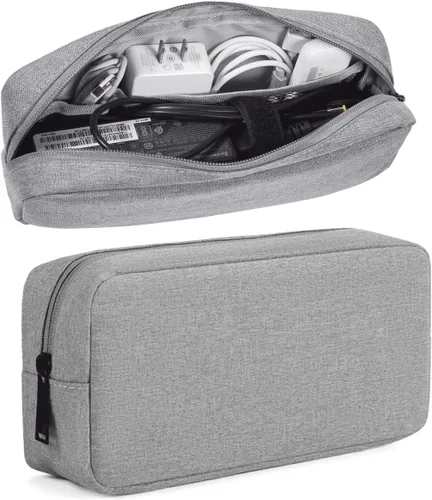 Miniatura 13 de CAAORDKSO Organizador de Electrónicos Estuche de Viaje, Organizador de Cables Bolsa Organizadora de Cables de Viaje Impermeable Portátil Estuche