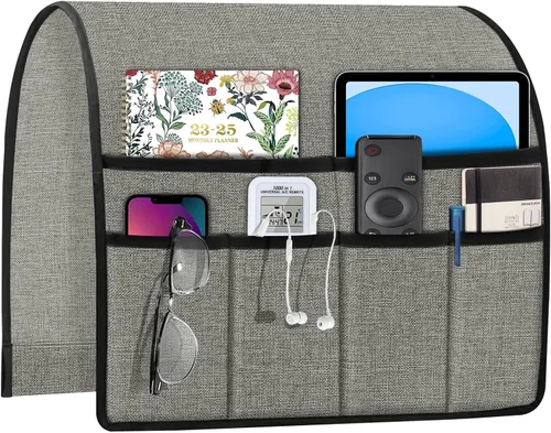 Miniatura 9 de Joywell Organizador de Sillón Reclinable con 6 Bolsillos Caddy de Sillón Soporte de Control Remoto para Sofá Reposabrazos Organizador Antideslizante
