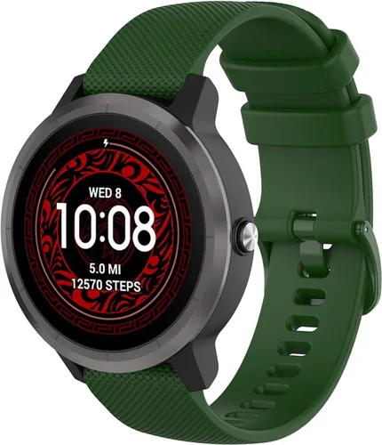 Miniatura 12 de Correa de reloj Garmin Approach S40 S12 S42 para mujeres y hombres, correa de repuesto de silicona de liberación rápida de 0.787 pulgadas para Gris