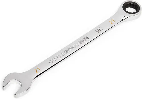 GEARWRENCH Llave combinada de trinquete de 12 puntos con arco oscilante de 4 grados de 21 mm - 86921
