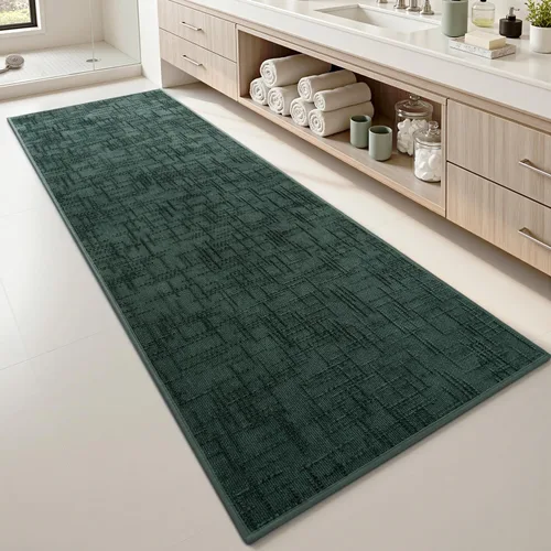 Miniatura 8 de AMOAMI Alfombra de Baño Antideslizante Súper Absorbente de Secado Rápido Alfombras de Baño para Piso de Baño Respaldo de Goma Lavable Alfombras
