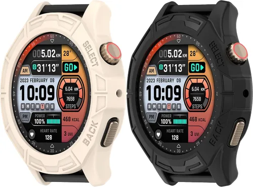 Miniatura 8 de Funda compatible con Amazfit Cheetah/Cheetah Pro Smartwatch Funda protectora de TPU suave (negro, negro)