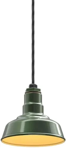 Miniatura 60 de Steel Lighting Co. Inglewood - Lámpara de granero Lámpara montada en el techo Cúpula redonda de 8 pulgadas vástago inclinado de 12 pulgadas