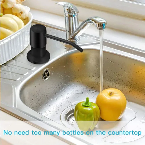 Miniatura 6 de OHiHi Dispensador de jabón para platos para fregadero de cocina, dispensador de jabón para fregadero de encimera, bomba de agua con tubo