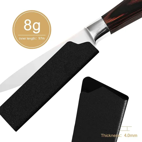 Miniatura 7 de Funda para cuchillo, protector de borde para cuchillo de chef, cubiertas universales para cuchillas de cocina, sin BPA, funda de cuchillo forrada