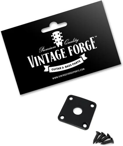 Miniatura 2 de Placa de metal negro puede usarse con Gibson Les Paul Guitar Square Curvo con Tornillos JPS30-BLK