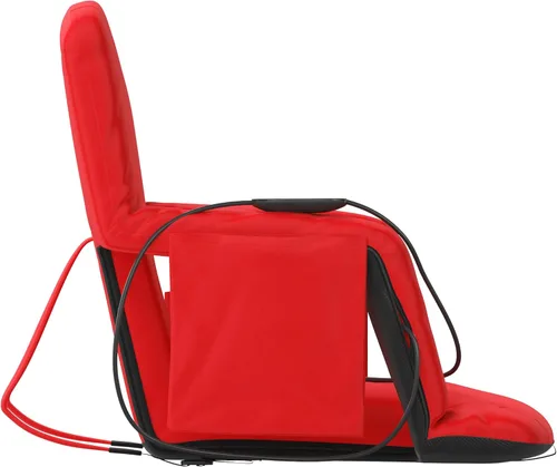 Miniatura 12 de Flash Furniture Malta - Asiento de estadio con calefacción y soporte de respaldo, 6 posiciones reclinables, silla portátil con correas para mochila