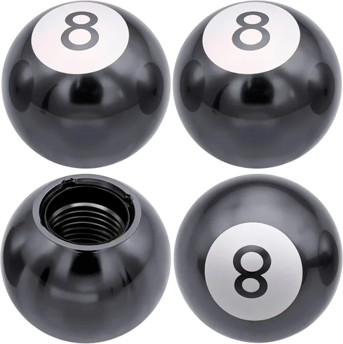 Miniatura 57 de 4 piezas tapas de vástago de válvula de neumático estilo bola 8, cubiertas universales de vástago de válvula de neumático con núcleo de cobre a
