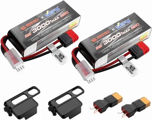 sea jump 2 unids 2S 7.4 V 25C 3000 mAh batería con T enchufe para MJX H16E H16P H16PL H16BM H16DR H16GT 14301 JC16EP M161 RC control remoto coche