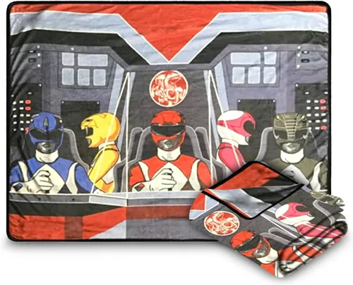 Surreal Entertainment Power Rangers - Manta de forro polar más suave y cómoda para adultos y niños, mide 60 x 45 pulgadas
