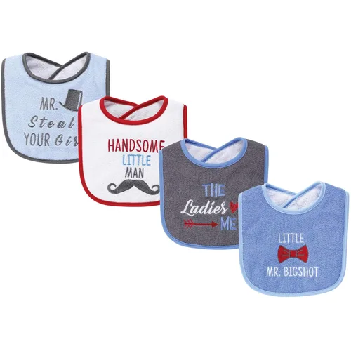 Miniatura 8 de Baberos Hudson Baby unisex de algodón de rizo con relleno de fibra, modelo Holiday Girl Sparkle, talla única