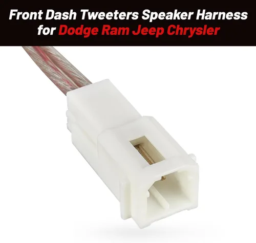 Miniatura 4 de RED WOLF Conector de enchufe adaptador de arnés de cableado de altavoces tweeters frontales de tablero para Dodge Ram Jeep Chrysler 2005-2022