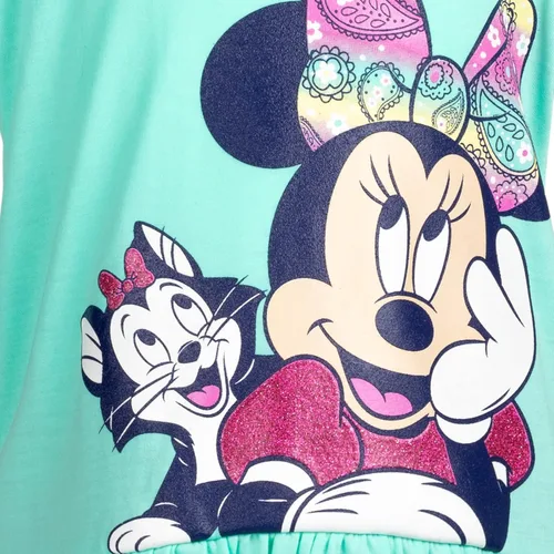 Miniatura 7 de Disney Minnie Mouse Mickey Mouse - Camiseta corta con diseño de nudo para niñas