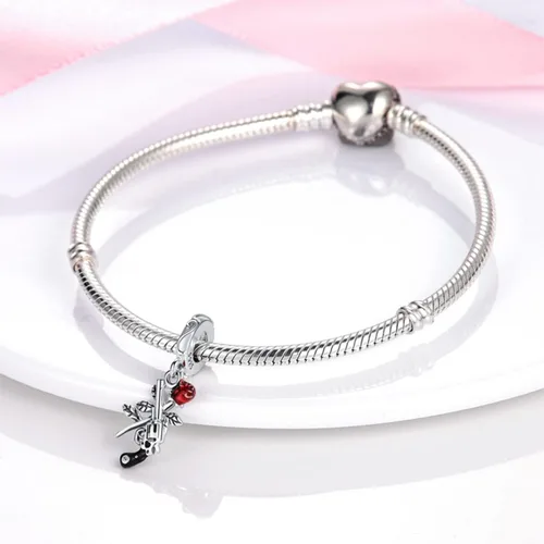 Miniatura 3 de MULA - Dijes de plata de ley 925 para pulseras y collares, dijes de bolso, cuentas, gato, tortuga, regalo de joyería para mujeres y niñas