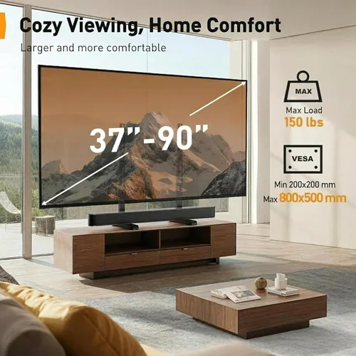 Miniatura 2 de Perlegear - Patas de soporte universal para TV para la mayoría de televisores de 37–86 pulgadas hasta 132 libras, patas de TV ajustables en altura