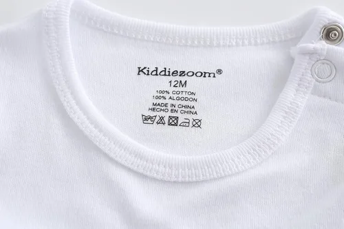 Miniatura 2 de Kiddiezoom Body unisex de manga corta para bebé, paquete de 5