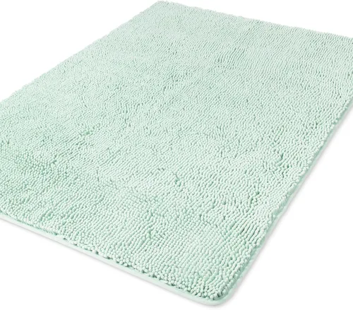 Miniatura 243 de Yeaban Alfombra de pasillo de baño de 24 x 72 pulgadas, antideslizante, alfombra de baño larga de felpilla gruesa, absorbente y lavable, alfombra