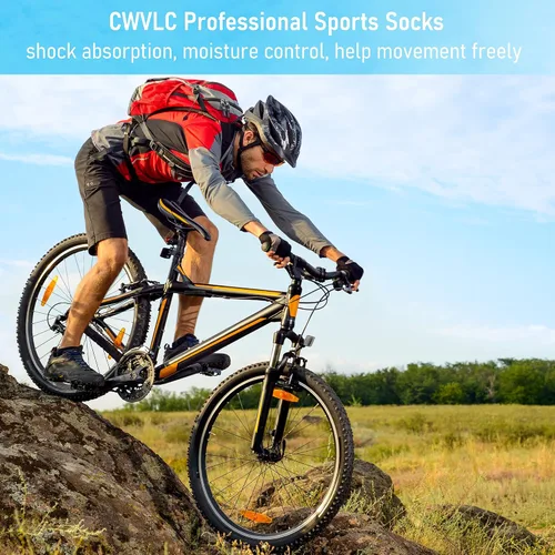 Miniatura 6 de CWVLC Paquete múltiple de calcetines deportivos de compresión acolchados unisex