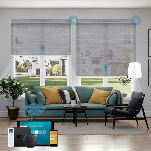 Miniatura 32 de Cortinas enrollables inteligentes de filtrado de luz motorizadas compatibles con HomeKit, persianas inteligentes para ventanas con 1% de apertura