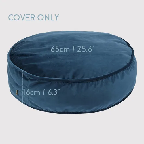 Miniatura 3 de Funda de Almohada de Suelo Redonda de Terciopelo Funda de Asiento Puf de Yoga Meditación Cojín de Felpa Decoración de Sala de Lectura Solo Funda