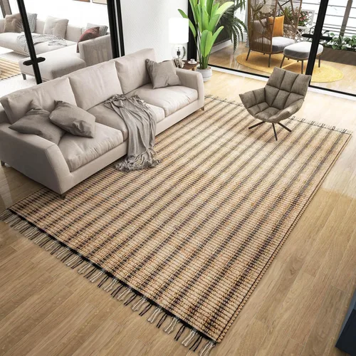Miniatura 14 de Eco Crave Alfombra de pasillo de yute de 2,6 x 8 pies – Alfombra de diseño geométrico 100% natural de yute trenzada a mano, alfombra de acento