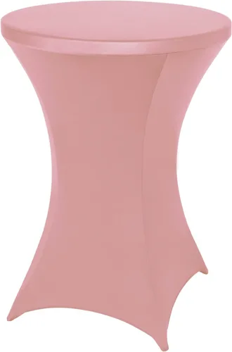 FestiCorp Cubierta de Mesa de Spandex, Manteles Ajustados para Cóctel, Cubiertas de Mesa Redondas Elásticas Highboy para Fiesta, DJ, Bar, Boda, Rosa