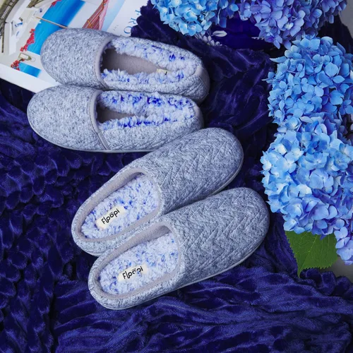 Miniatura 5 de Floopi Pantuflas para mujer, para interiores y exteriores, piel de sherpa sintética, con forro polar cálido, con espuma viscoelástica