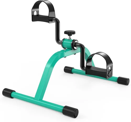 RYGEO Mini bicicleta estática para ejercicios de recuperación de piernas y brazos, bicicleta de piso ligera y portátil Verde
