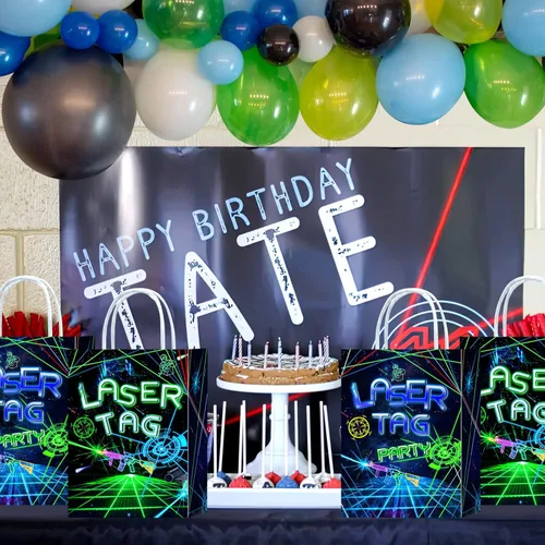Miniatura 3 de 16 bolsas de regalo con etiqueta láser para suministros de fiesta de cumpleaños con etiquetas láser, aperitivos de regalo de etiquetas láser, bolsas