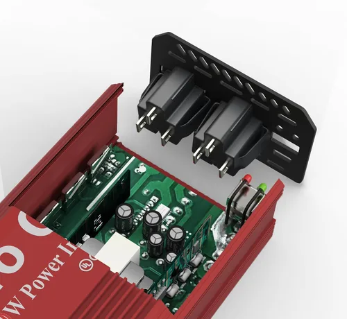 Miniatura 5 de Pro Chaser - Inversor de corriente para vehículo de 400 W - Convertidor de 12 V CC a 110 V CA para coche, con dos salidas de CA, puertos USB-A QC