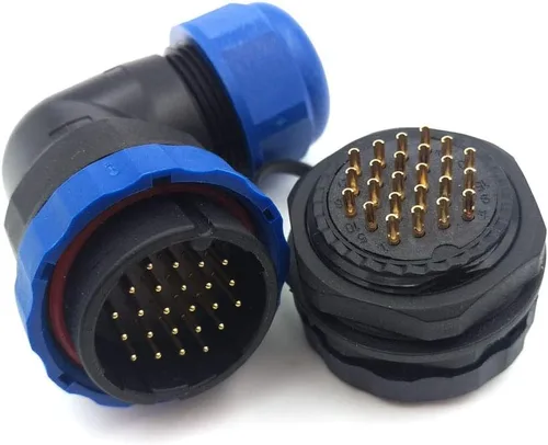 Miniatura 12 de SD28 2Pin ~ 26Pin con bridas codo conector de cable de aviación, conector de alimentación industrial IP67 (2 pines)