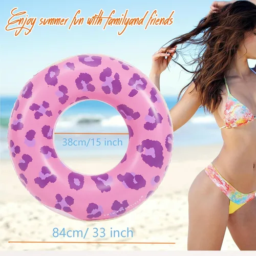 Miniatura 2 de Flotador inflable para piscina, 2 piezas de 32 pulgadas, anillo de natación de alta calidad, flotadores de vinilo resistente para la playa, fiesta