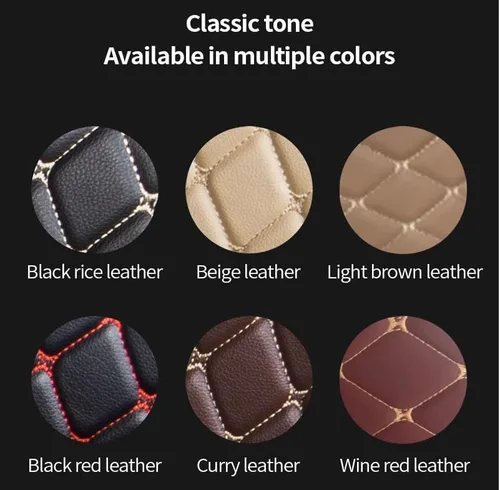 Miniatura 2 de Tapete de carga personalizado para maletero de automóvil, impermeable, antideslizante, protección para todo tipo de clima, material de cuero, Negro