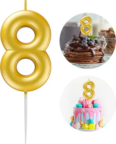 Miniatura 59 de Velas número 2 arcoíris con número 3D de feliz cumpleaños para decoración de fiesta de pastel de cumpleaños, suministros de celebración