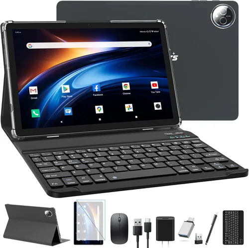 Miniatura 9 de Tableta Android de 10.1 pulgadas, procesador Octa-Core 2026 con almacenamiento de 64 GB, tableta WiFi 6, cámara dual de 13 MP+5MP, tableta 2 en 1