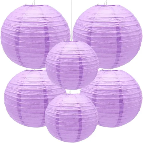 Miniatura 6 de 6 faroles de papel decorativos redondos colgantes para fiestas, aulas, bodas, Halloween, Navidad, decoración del hogar